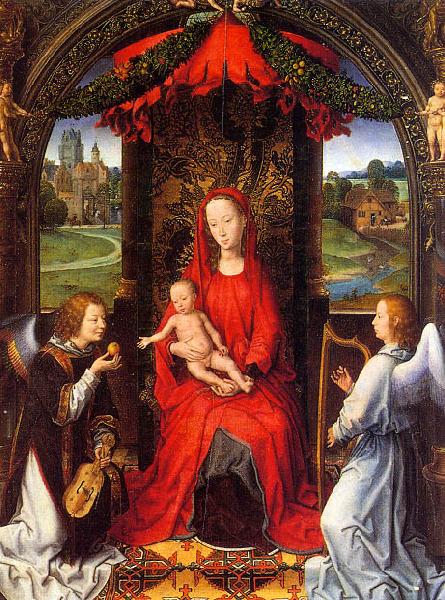 Hans Memling Madonna and Child with Angels oil painting picture